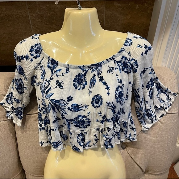 Be:  Show Me Your Mumu Size XS Shirley Off Shoulder Ruffle Top Blouse Floral - Picture 1 of 9
